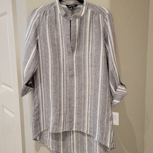 ELLEN TRACY Linen Blouse/Tunic - Size S NEW